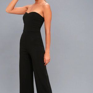 Lulu's - Edith Black Strapless Jumpsuit